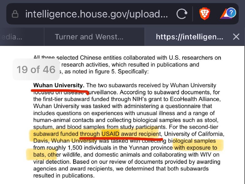 马斯克指控USAID资助新冠研究美国国际开发署（USAID）被指通过向EcoHealth Alliance提供5300万美元资金进行冠状病毒功能增益研究